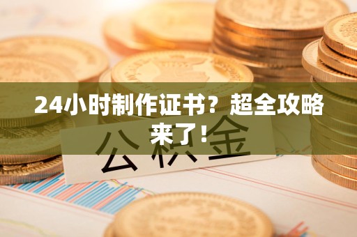 宁都24小时制作证书？超全攻略来了！